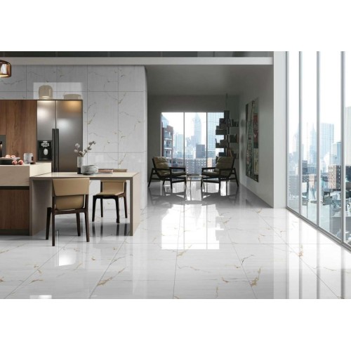 Golden Statuario porcelain tile, 60×120 cm, polished