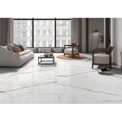 Indigo Statuario porcelain tile, 60×120 cm, polished