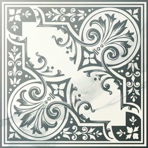 Гранитогрес Aparici Muse White Silver Centro Brillo, 60x60 см, гланц