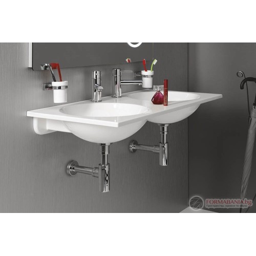 Сифон за мивка Aqualine, кръгъл, хром
