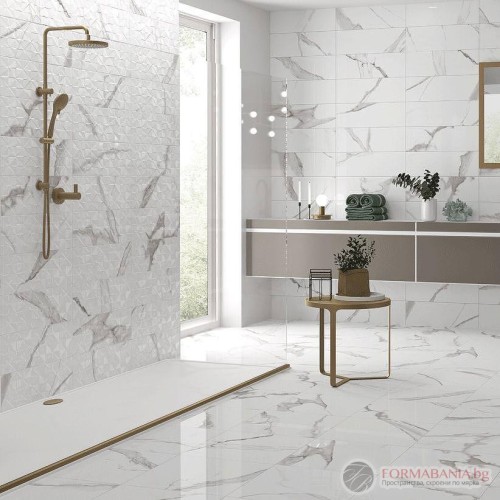 Alaplana Cavan Calacatta Tile Collection, marble effect