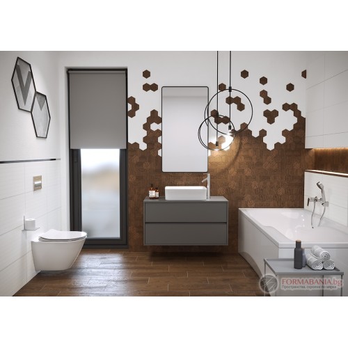 Cersanit Lovely White Колекция плочки за баня с дървесен ефект