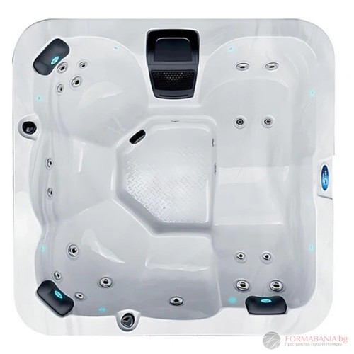 Jacuzzi Passion Spa Flame, 5 places, color Sterling White (white and gray)