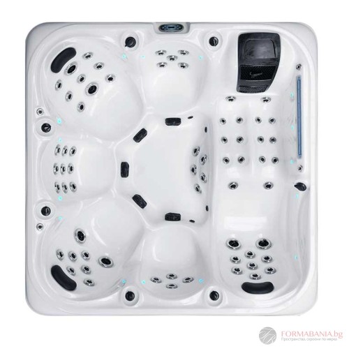 Sanitro SPA Miracle hot tub, 6 seats, 214x214x82 cm, white and grey
