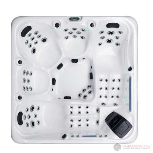 Sanitro Vision hot tub, 5 seats, 220x220x82 cm, white and grey