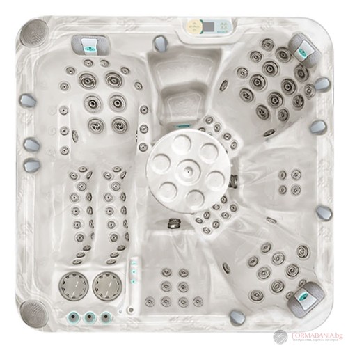 Passion Spa The Lagoon Jacuzzi, 5 seats, Sterling White color (white and gray)