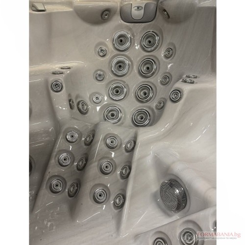 Passion Spa The Lagoon Jacuzzi, 5 seats, Sterling White color (white and gray)