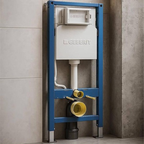 Geberit Duofix Basic Delta concealed frame for wall-hung toilet, 112×50×12 cm