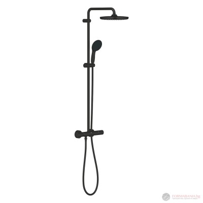 Душ система Grohe Tempesta, с термостатен смесител, черен мат