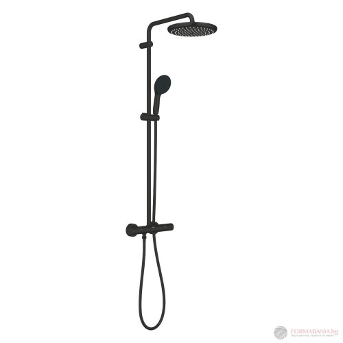 Душ система Grohe Tempesta, с термостатен смесител, черен мат