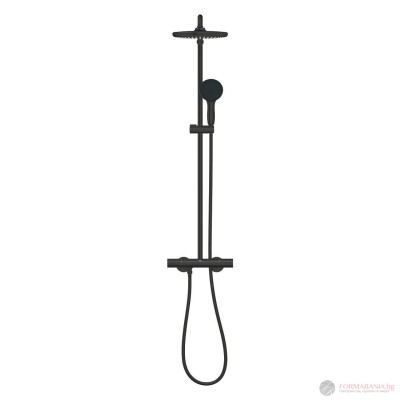Душ система Grohe Tempesta, с термостатен смесител, черен мат