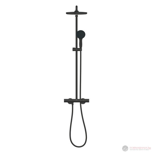Душ система Grohe Tempesta, с термостатен смесител, черен мат