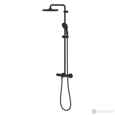 Душ система Grohe Tempesta, с термостатен смесител, черен мат