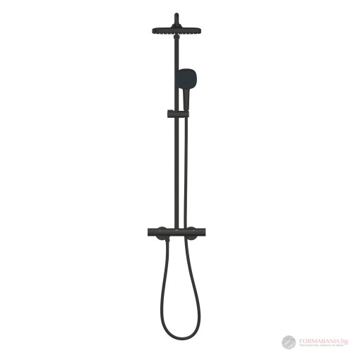Душ система Grohe Tempesta Cube, с термостатен смесител, черен мат