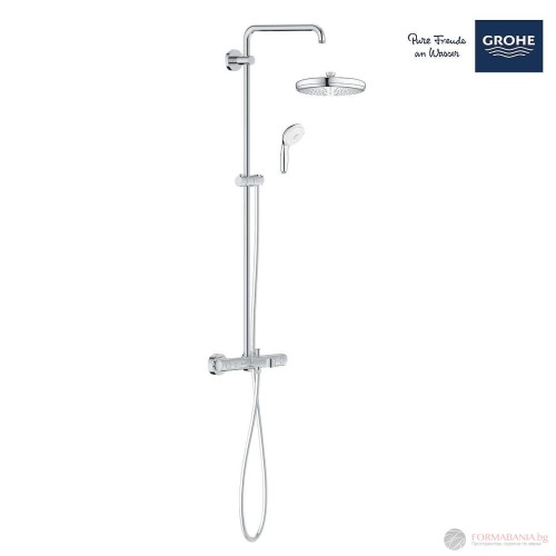 Душ система Grohe Euphoria System Tempesta, с термостатен смесител и чучур