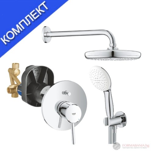 Комплект душ система за вграждане Grohe Concetto Tempesta