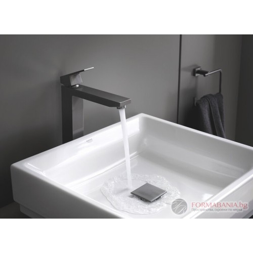 Смесител за мивка Grohe Eurocube, размер M, с изпразнител, графит мат