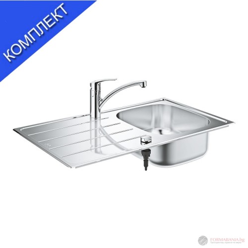 Комплект кухненска мивка и смесител Grohe Eurosmart