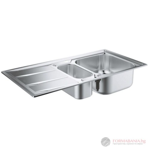 Кухненска мивка Grohe K400, с плот за отцеждане и две корита