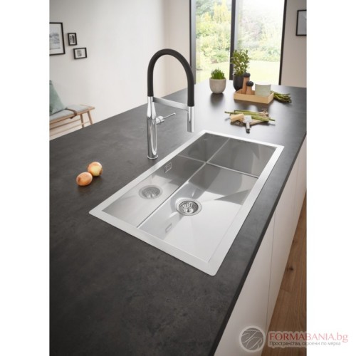 Широка кухненска мивка Grohe K700 за монтаж под плот, неръждаема стомана