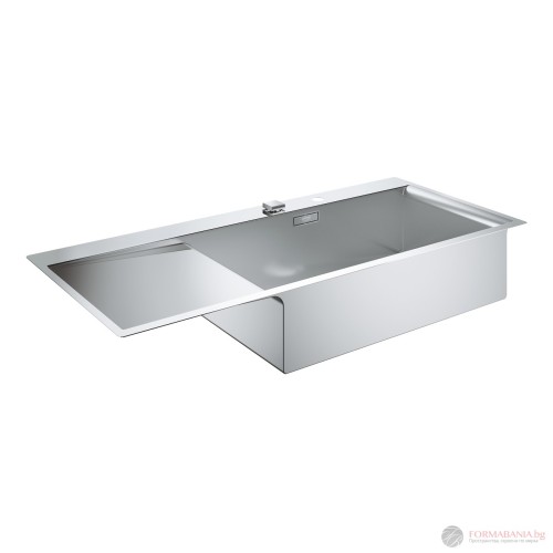 Кухненска мивка Grohe K1000 с отцедник вляво за монтаж под плот, неръждаема стомана