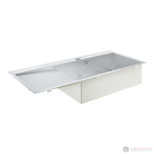 Кухненска мивка Grohe K1000 с отцедник вляво за монтаж под плот, неръждаема стомана