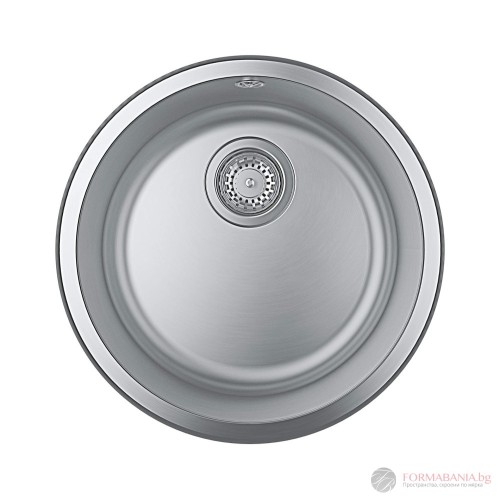 Кръгла кухненска мивка Grohe K200, за вграждане в плот, неръждаема стомана