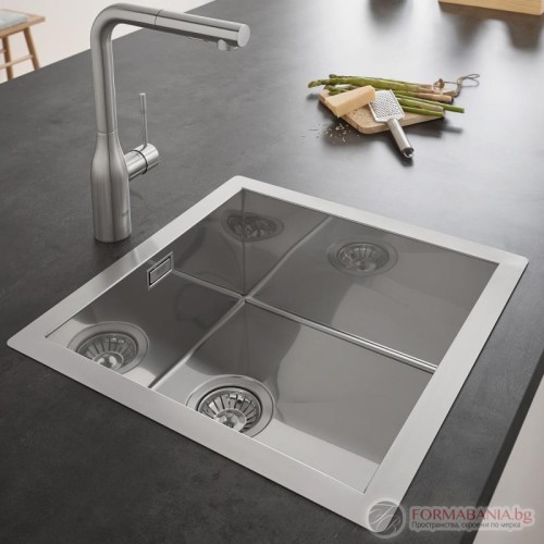 Кухненска мивка Grohe K700 за вграждане от неръждаема стомана, флуш монтаж