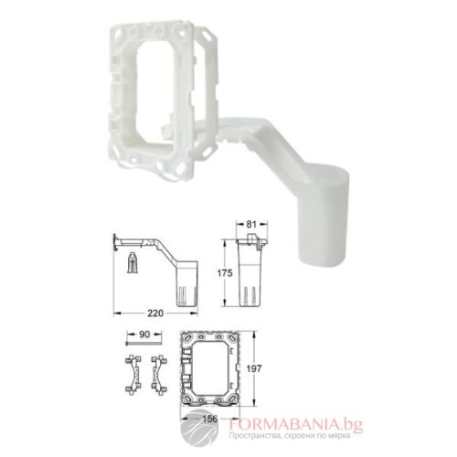 Комплект структура за вграждане Grohe Rapid SL, 5 в 1, за окачена тоалетна, 113×50 см, бутон 15,6×19,7 см