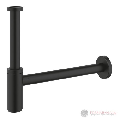 Декоративен сифон за мивка Grohe, 1¼", черен мат