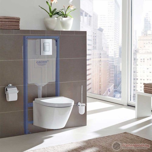 Структура за вграждане Grohe Rapid SL, 113×50 см, 3 в 1, казанче и бутон, хром гланц