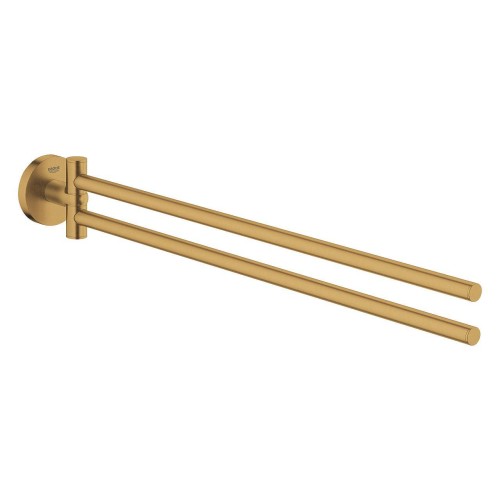 Двойна поставка за кърпи тип ножица Grohe Essentials, злато мат