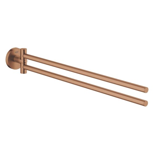 Двойна поставка за кърпи тип ножица Grohe Essentials, розово злато мат