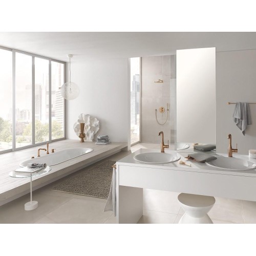 Поставка за кърпи Grohe Essentials, розово злато мат