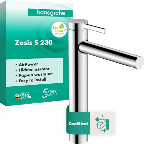 Висок смесител за мивка Hansgrohe Zesis S CoolStart, хром