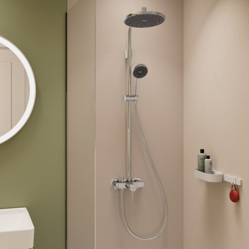 Душ система Hansgrohe Activera S, с едноръкохватков смесител, хром