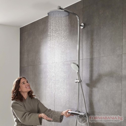 Душ колона Hansgrohe Crometta, с термостат и кръгла душ пита