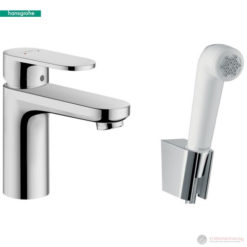 Комплект смесител за мивка и хигиенен душ Hansgrohe Vernis Blend, хром