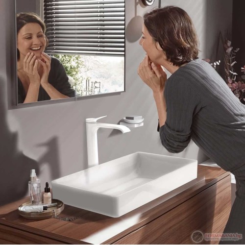 Висок смесител за мивка Hansgrohe Vivenis CoolStart, бял мат