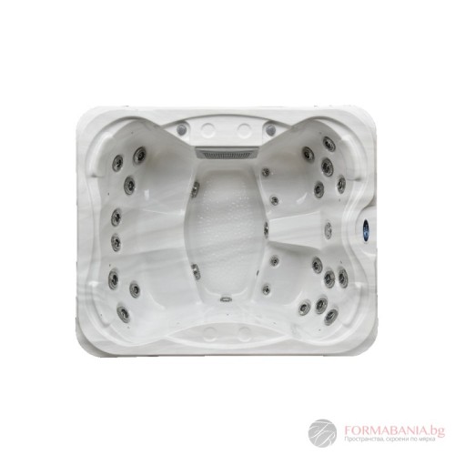 Inter Ceramic garden jacuzzi, for 4 people, 23 jets and ozone generator, 215x180x80 cm