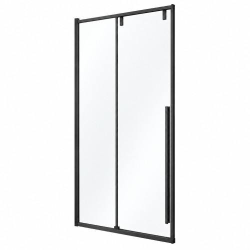 Плъзгаща врата за душ кабина Karag Santorini 100 Nero с Nano покритие, 110x200 см, черен мат