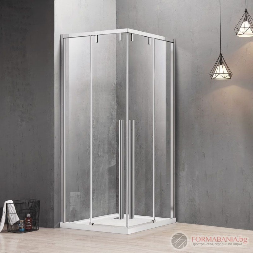 Квадратна душ кабина Karag Santorini 100 Cromo с Nano покритие, 70x70x200 см, хром