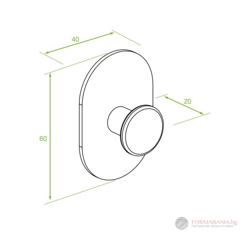 Laveo Miri single towel hook, rose gold