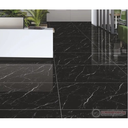 Lavish Ceramics Simba Black porcelain tile