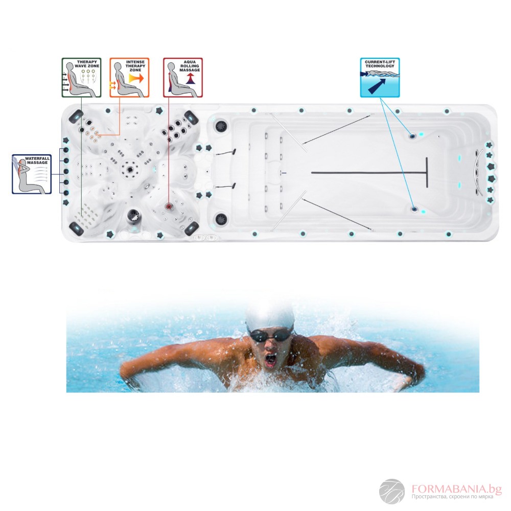 Passion Spa Vitality dual zone swim spa