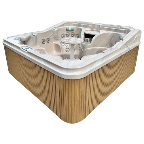 Passion Spas Aurora Jacuzzi, 7 seats, Mystic Mountain color (beige and oak)