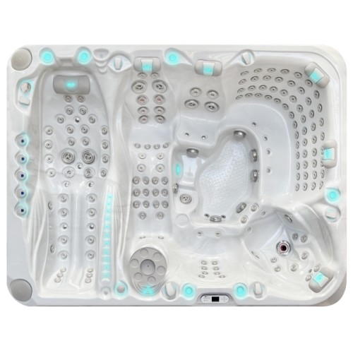 Passion Spa Ecstatic Mighty Wave Jacuzzi, 7 seats, Sterling White color (white and gray)