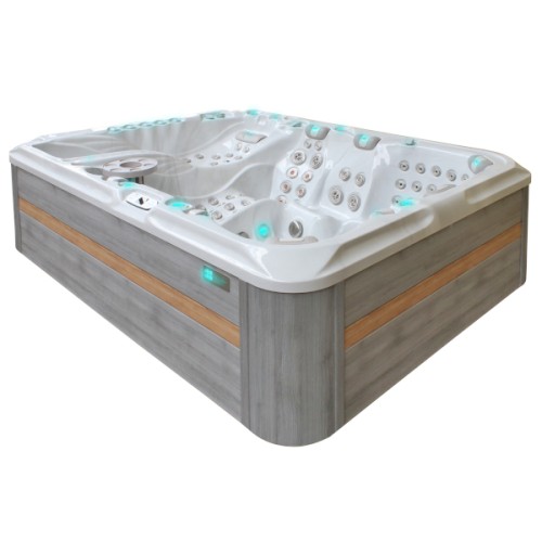 Passion Spa Ecstatic Mighty Wave Jacuzzi, 7 seats, Sterling White color (white and gray)