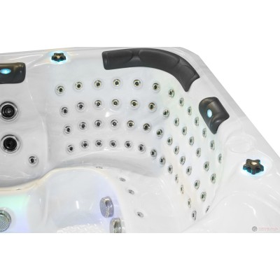 Passion Spa Exhilarate Mighty Wave Jacuzzi, 6 seats, Sterling White color (white and gray)