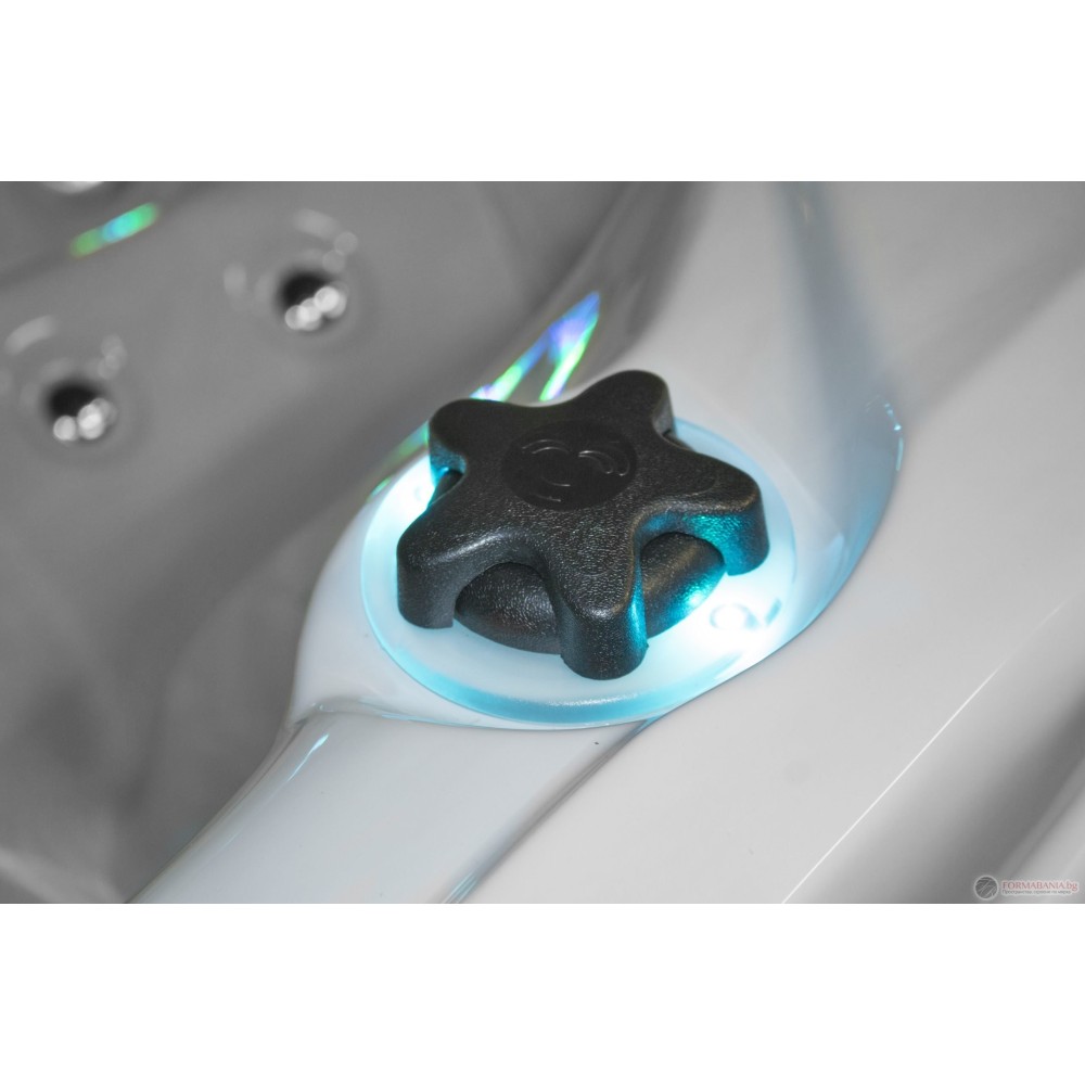 Passion Spa Exhilarate Mighty Wave Jacuzzi, 6 seats, Sterling White color (white and gray)